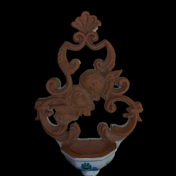 VAL DEMONE SICILY TERRACOTTA CHERUB FOUNTAIN - Picture 2 of 4